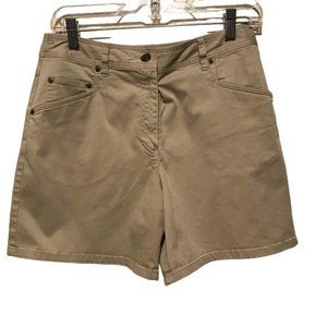 Talbots Petites Khaki Shorts Stretch Size 10